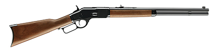 [048702117718] Winchester Repeating Arms 534162124 Model 1892 Short Rifle Full Size 44 Rem Mag 10+1 20" Brushed Polish Blued Sporter Barrel, Drilled  &  Tapped Steel Receiver, Satin Oiled Walnut Straight Grip Stock