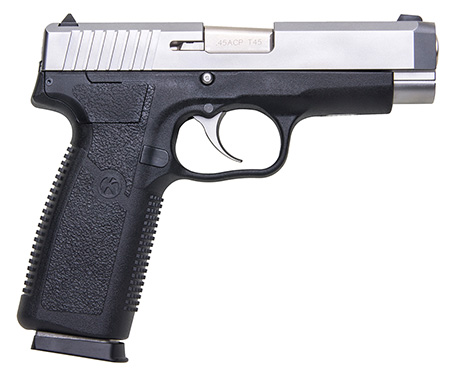 [602686117319] Kahr Arms CT4543 CT45  45 ACP 7+1 4" Stainless Steel Barrel, Matte Serrated Stainless Steel Slide, Black Polymer Frame, Black Textured Polymer Grip, Right Hand