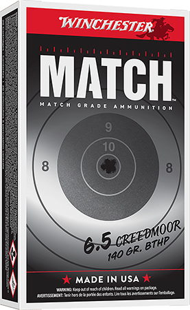 [020892220713] Winchester Ammo S65CM Match  6.5Creedmoor 140gr Sierra MatchKing BTHP 20 Per Box/10 Case