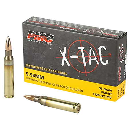 [741569010603] PMC 556XBP X-Tac Battle Pack 5.56x45mmNATO 55gr Full Metal Jacket Boat Tail 200 Per Box/5 Case