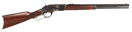 [839665003954] Taylors  &  Company 550220 1873  Lever Action 357 Mag Caliber with 10+1 Capacity, 20" Blued Barrel, Color Case Hardened Metal Finish  &  Checkered Walnut Stock Right Hand (Full Size)
