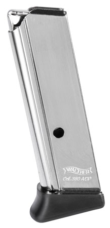 [723364203299] Walther Arms 2246012 PPK/S  7rd Detachable w/Finger Rest 380 ACP Nickel Steel