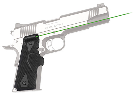 [610242004812] Crimson Trace 0141001 LG-401G Front Activation Green Lasergrips  Black 1911 Full Size