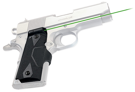 [610242004829] Crimson Trace 0141101 LG-404G Front Activation Green Lasergrips  Black 1911 Compact