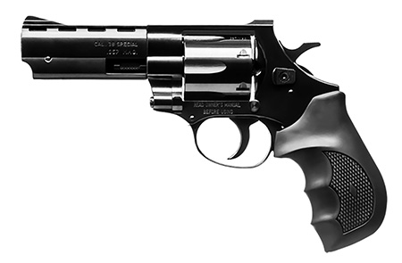 [741566104237] Weihrauch Guns 770123 Windicator  38 Special 6rd 4" Blued Steel Barrel  &  Cylinder, Compact Blued Steel Frame w/Exposed Hammer, Ramp Front/Fixed Rear Sights, Finger Grooved Black Rubber Grip