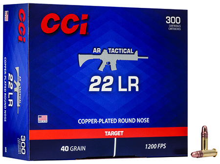 [076683009562] CCI 956 AR Tactical  22LR 40gr Copper Plated Round Nose 300 Per Box/10 Case