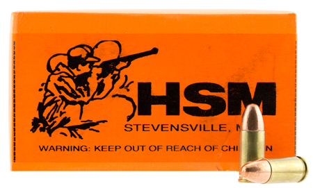 [837306001673] HSM 9MM4R Training  9mm Luger 124 gr Full Metal Jacket 50 Per Box/ 20 Case