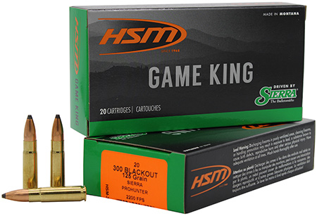 [837306007200] HSM 300BLK3N Game King  300 Blackout 125 gr Pro Hunter 20 Per Box/ 25 Case