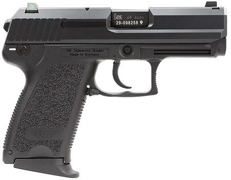 [642230260955] HK 81000343 USP Polymer Frame 45 ACP 8+1 3.78" Polygonal Rifled Barrel, Black Serrated Slide, Black Polymer Frame, Black Polymer Grip, Ambidextrous