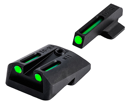 [788130019498] TruGlo TG131NT3 TFO  Green/Tritium/Fiber Optic Front Sight-Green/Tritium/Fiber Optic Rear Sight 1911 Officer