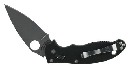 [716104007837] Spyderco C101GP2 Manix 2  3.37" Folding Drop Point Plain CPM S30V SS Blade Black G10 Handle Includes Pocket Clip