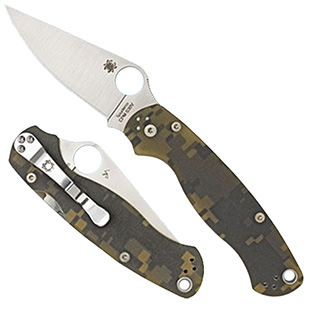 [716104006854] Spyderco C81GPCMO2 Para Military 2  3.45" Folding Drop Point Plain CPM S45VN SS Blade Camo G10 Handle Includes Pocket Clip