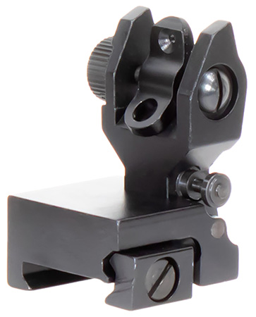 [815879013798] Aim Sports MT201 AR Low Profile Rear Flip Up Sight  Black Anodized Low Profile for AR-15