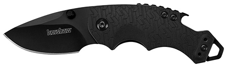 [087171037134] Kershaw 8700BLK Shuffle  2.40" Folding GFN Plain Black Oxide 8Cr14MoV SS Blade Black K Textured Glass-Filled Nylon Handle Includes Pocket Clip