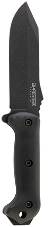 [617717200106] Ka-Bar BK10 Becker Crewman 5.50" Fixed Clip Point Plain Black 1095 Cro-Van Blade, Black Ultramid Handle, Includes Sheath