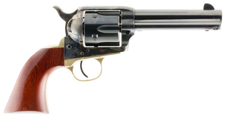 [839665009963] Taylors  &  Company 550526 Ranch Hand  357 Mag Caliber with 4.75" Blued Finish Barrel, 6rd Capacity Blued Finish Cylinder, Color Case Hardened Finish Steel Frame  &  Walnut Grip
