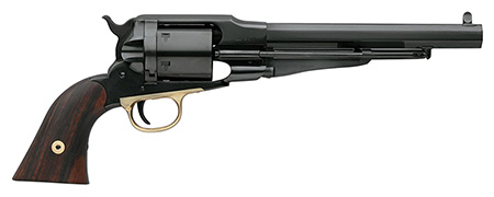 [839665009871] Taylors  &  Company 550758 1858 Remington Conversion 45 Colt (LC) Caliber with 8" Barrel, 6rd Capacity Cylinder, Overall Blued Finish Steel  &  Walnut Grip