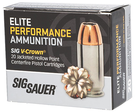 [798681458196] Sig Sauer E40SW120 Elite Performance  40S&W 165gr V-Crown Jacketed Hollow Point 20 Per Box/10 Case