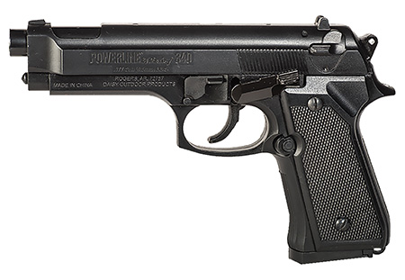 [039256203408] Daisy 0340 Powerline Air Pistol Spring Piston 177 13+1 Black Checkered Polymer Grips