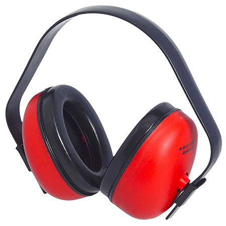 [674326212296] Radians DF0310HC Def-Guard Muff Polymer 23 dB Over the Head Black/Red Adult 1 Pair
