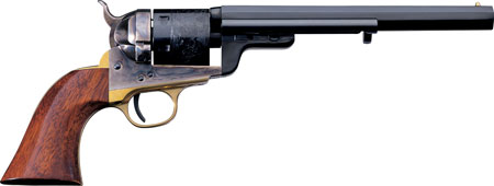 [839665009345] Taylors  &  Company 550731 1851 C. Mason 38 Special 6rd Shot 7.50" Blued 7.50" Round Barrel Blued Cylinder Color Case Hardened Color Case Hardened Steel Frame Walnut Grip