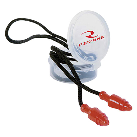 [674326212586] Radians JP3150HC SnugPlugs  28 dB Behind The Neck Red/Black Adult 1 Pair