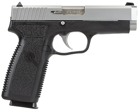 [602686087315] Kahr Arms CT9093 CT9  9mm Luger 8+1, 4" Stainless Steel Barrel, Matte Serrated Stainless Steel Slide, Black Polymer Frame, Black Textured Polymer Grip, No Safety, Right Hand