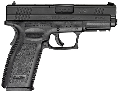 [706397866129] Springfield Armory XD9611 XD Service *CA Compliant 45 ACP 10+1, 4" Black Melonite Steel Barrel  &  Serrated Slide, Black Polymer Frame w/Picatinny Rail, Black Polymer Grip