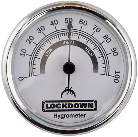[661120221111] Lockdown 222111 Vault Hygrometer 2.75" Silver