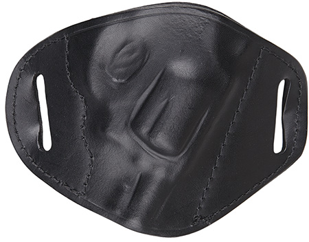 [672352008227] Bulldog MLBRS Molded  OWB Black Leather Belt Slide Fits S&W J Frame Fits 2-4" Barrel Right Hand