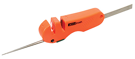 [015896000287] AccuSharp 028C 4-in-1 Sharpener Hand Held Coarse Tungsten Sharpener Orange