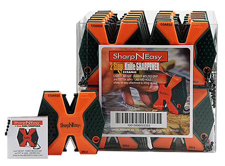 [015896003356] AccuSharp 335CD SharpNEasy 2-Step Sharpener Hand Held Fine/Coarse Ceramic Stone Sharpener Black/Orange Plastic 24