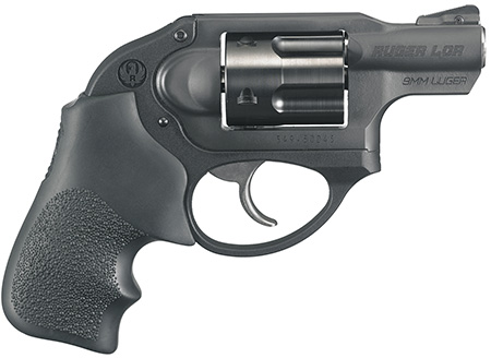 [736676054565] Ruger 5456 LCR  Small Frame 9mm Luger 5rd 1.87" Matte Black Steel Barrel, Black PVD Cylinder, Matte Black Stainless Steel Frame, Black Hogue Tamer Monogrip, Concealed Hammer