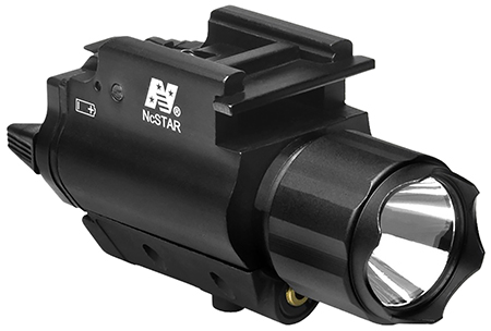 [814108019358] NcStar AQPFLSG Flashlight  &  Green Laser  Black Anodized 200 Lumens White Cree LED