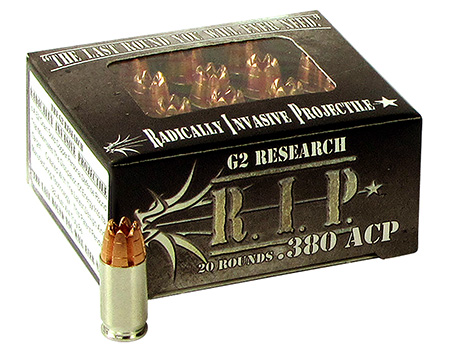 [863552000016] G2 Research G00001 R.I.P  380ACP 62gr Fracturing Hollow Point 20 Per Box/25 Case