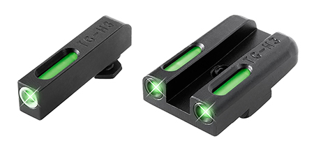 [788130019993] TruGlo TG13GL3A TFX  Green Fiber Optic/Tritium Front/ Green/Tritium/Fiber Optic Rear/ Black Nitride Fortress Frame, Compatible w/Most Glock Except MOS, Post Mount