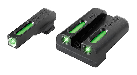 [788130019764] TruGlo TG13SG1A TFX  Black | Green Tritium  &  Fiber Optic White Outline Front Sight Green Tritium  &  Fiber Optic Rear Sight