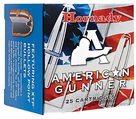 [090255902242] Hornady 90224 American Gunner  9mmLuger+P 124gr Hornady XTP Hollow Point 25 Per Box/10 Case