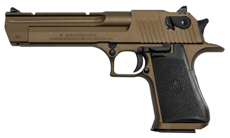 [761226087328] Magnum Research DE44CABB Desert Eagle Mark XIX *CA Compliant 44 Rem Mag 6" 8+1 Burnt Bronze Cerakote Carbon Steel Frame  &  Slide Black Rubber Grip
