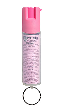 [023063103730] Sabre SRPNBCPKR02 Dog Spray  Capsaicin Range 12 ft 0.75 oz Pink Includes Key Ring