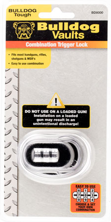 [672352009279] Bulldog BD8000 Trigger Lock  Open With Combination Black Metal Firearm Fit- Handgun/Rifle/Shotgun