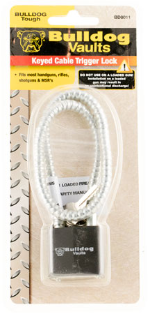 [672352009309] Bulldog BD8011 Trigger Lock Cable Open With Key Metal Firearm Fit- Handgun/Rifle/Shotgun