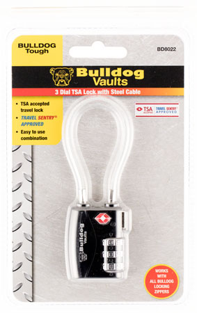 [672352009330] Bulldog BD8022 TSA Cable Open With Combination Metal