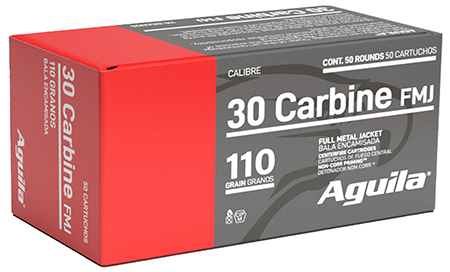 [640420003047] Aguila 1E302110   30Carbine 110gr Full Metal Jacket 50 Per Box/20 Case