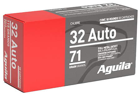 [640420003023] Aguila 1E322110 Target  &  Range Handgun 32ACP 71gr Full Metal Jacket 50 Per Box/20 Case