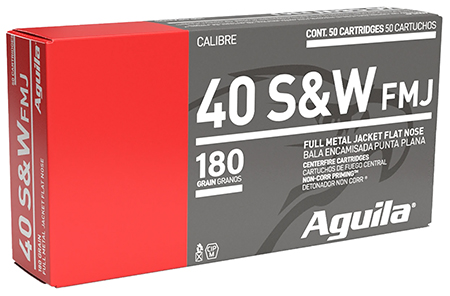 [640420003092] Aguila 1E402110 Target  &  Range Handgun 40S&W 180gr Full Metal Jacket 50 Per Box/20 Case