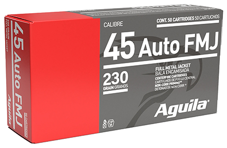 [640420003078] Aguila 1E452110 Target  &  Range Handgun 45ACP 230gr Full Metal Jacket 50 Per Box/20 Case