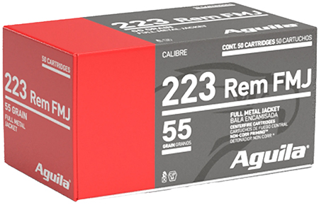 [640420003054] Aguila 1E223110   223Rem 55gr Full Metal Jacket 50 Per Box/20 Case