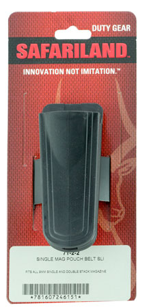 [781602554930] Safariland 7122 Double Mag Pouch  Belt Slide Mount, Black Polymer  fits 1.50" - 2.25" Wide Belt