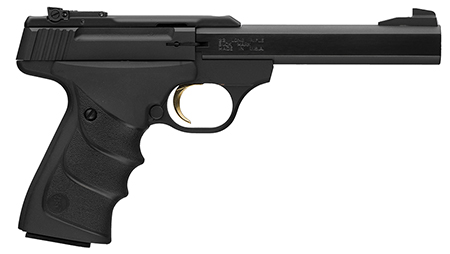 [023614043379] Browning 051497490 Buck Mark URX 22 LR 10+1 5.50" Slab Side Barrel, Matte Black Serrated Steel Slide  &  Aluminum Frame, Black Overmolded RX Grips